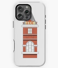 Tech Tower Georgia Tech Art iPhone Case for 17 16 15 14 13 12 Pro Max/ Plus