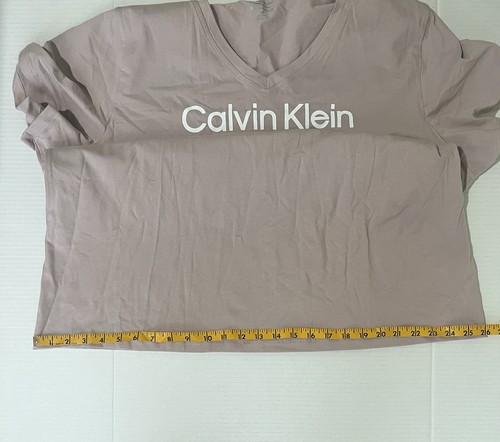 Camiseta para mujer Calvin Klein Performance elástica cuello en V 2X logotipo nueva con etiquetas - Imagen 9 de 10