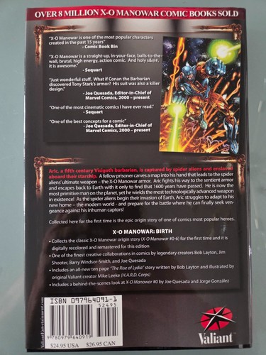 X-O MANOWAR BIRTH HARDCOVER 2017 VALIANT COMICS LAYTON! SHOOTER! NEW UNREAD - Picture 2 of 2