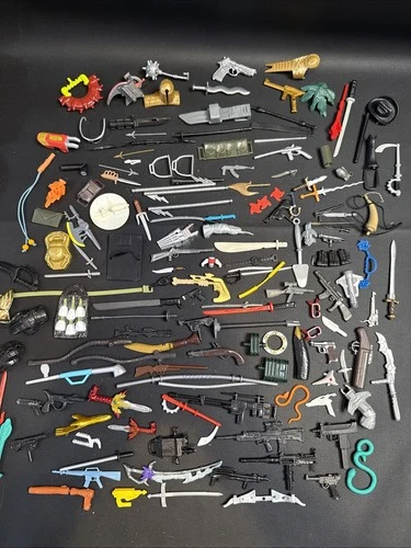 Huge Lot Vintage Action Figure Weapons Accessoires Armor MMPR MOTU TMNT Etc