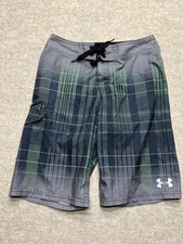 Under Armour Green And Grey Boys Boardshort Swim Trunks Size 12