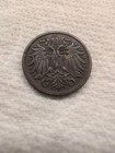 Lot of 2 Austrian 2 Heller Bronze Coins  in VF Condition, 1896 and 1899 — photo 5