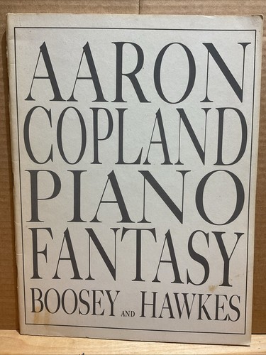 Aaron Copeland SIGNED Piano Fantasy Sheet Music Book Boosey and Hawkes