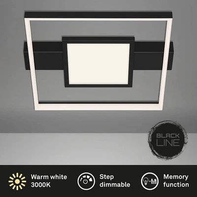 Deckenleuchte Briloner Frame LED Schwarz Lichteffekt Deckenlamp - Bild 1 von 4