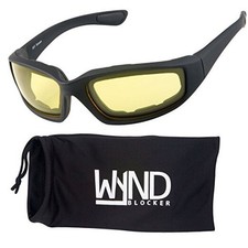 Motorcycle  Biking Wind Resistant Sports Wrap Black Yellow Night Driving