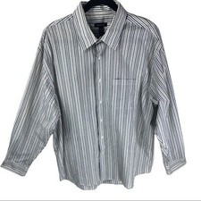 Gray Van Heusen Gray Regular fit Stretch Long Sleeves Men's Dress Shirt Size XL