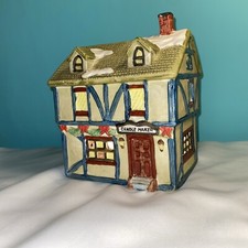 Santa's Best 1991 Christmas Americana Collection Porcelain Candle Maker Shop