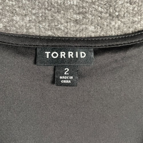 Torrid Top Womens Size 2X Dark Floral Faux Wrap Work Office Casual Sheer Lined - Bild 7 von 9