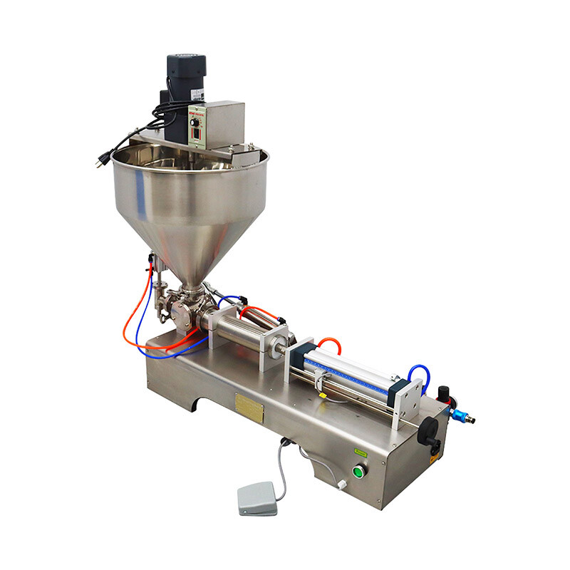 50-500ml Paste Filling Machine with Mixer Hopper Pneumatic filling machine