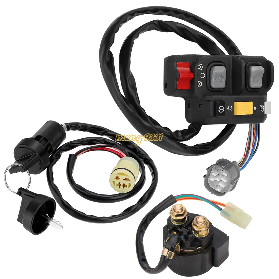 Handlebar Key Switch Starter Relay Kit for Honda Rancher 400 TRX400FA/FGA 04-07 - Image 4 of 4