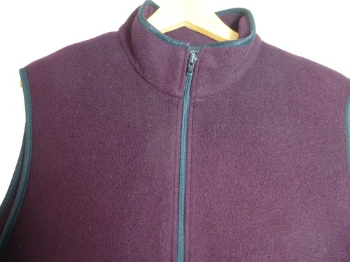 Black Diamond Vtg Vest Men Large Fleece Burgundy Full Zip Sleeveless Made in USA - Picture 2 of 11