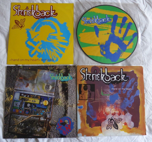 LOT :4 X SHRIEKBACK 12" VINYL -JAM SCIENCE LP/HAND ON MY HEART PIC DISC+ REMIXES