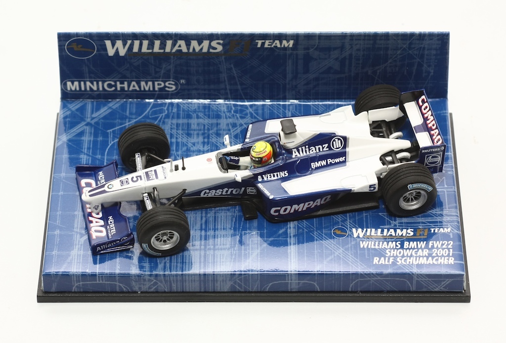 ミニカー Minichamps Williams  FW22 2001 2002 MINICHAMPS WILLIAMS BMW FW22 SHOWCAR 2001 RALF SCHUMACHER 1:43 | eBay