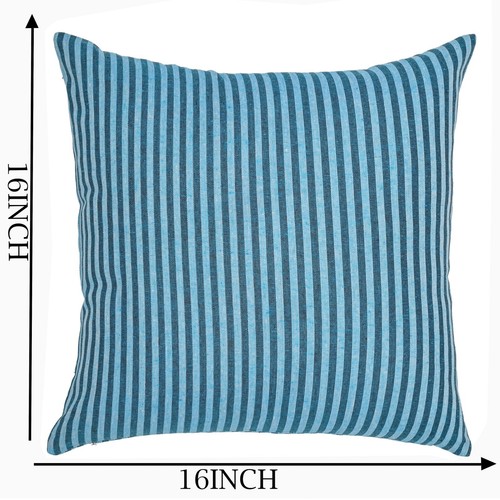 Funda protectora de cojín de algodón funda de almohada a rayas sofá hogar decoración conjunto de 2 - Imagen 15 de 94