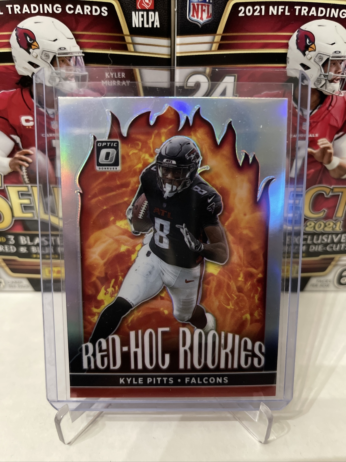 2021 Panini Donruss Optic Red Hot Rookies Silver Kyle Pitts #RHR-6 Falcons