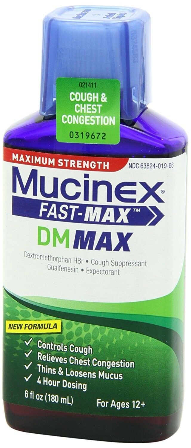 Mucinex FastMax DM Maximum Strength Cough Suppressant Expectorant Liquid 6 Oz 363824018669 eBay