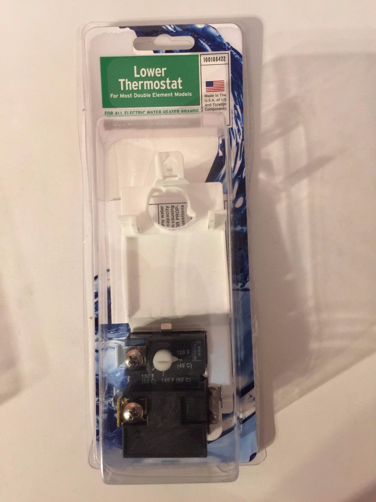 Reliance Water Heater 100108422 Lower K Thermostat w/Cover WH9