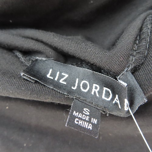 LIZ JORDAN Women's Size S Black Knee Length Layered Skirt Ruhed Waistband - Picture 8 of 11