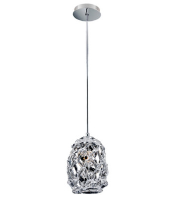 Allegri Lighting Veronese Chrome 1-Light Mini-Pendant Clear Firenze Crystal $501