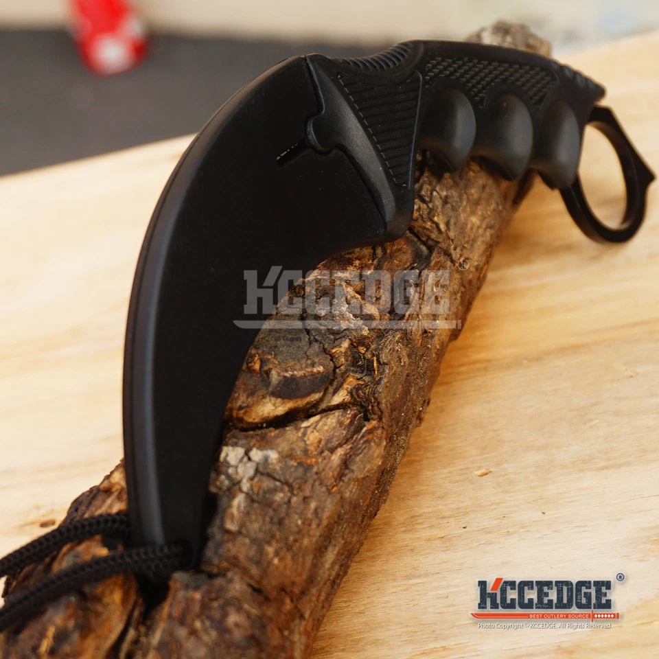 Hoja fija Bowie de combate táctico KARAMBIT de 7,5" CSGO - NEGRA Foto 2 de 4