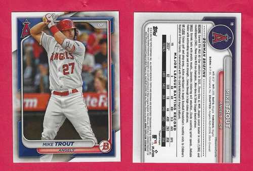 325 card lot of 2024 Bowman #19 Mike Trout - Los Angeles Angels
