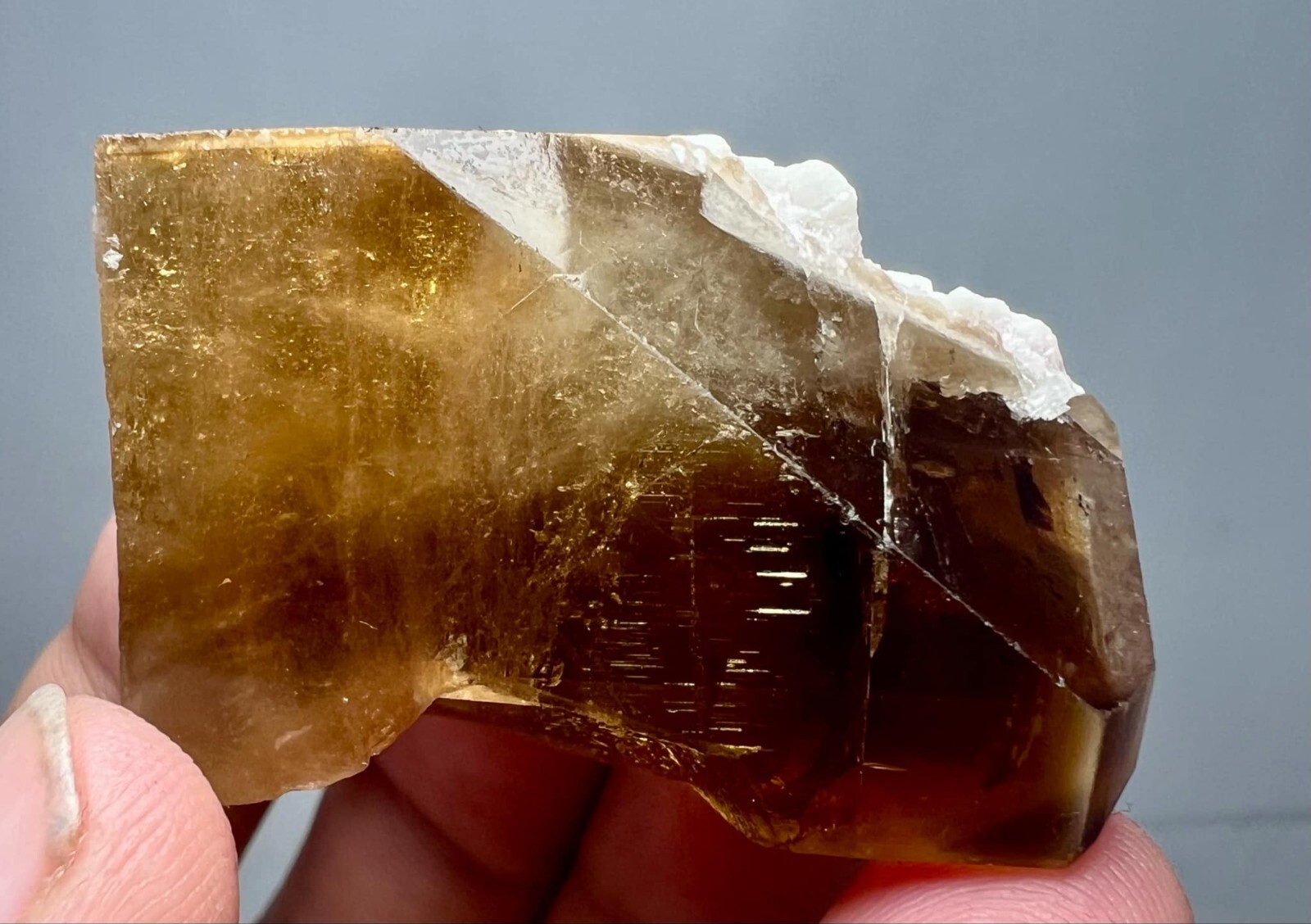 234 Carat Wow !!! Beautiful Top Honey Color Topaz Huge Crystal From Skardu @PAK