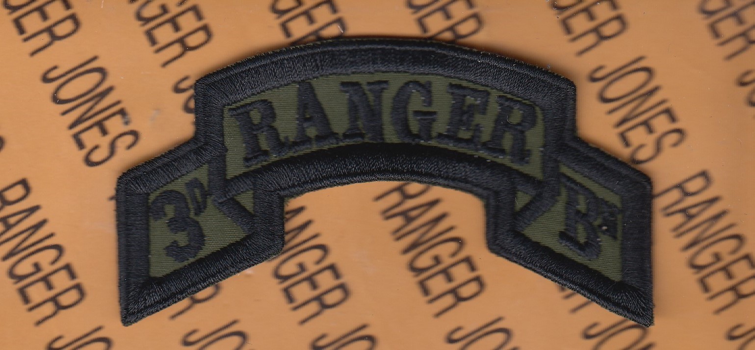 3rd Bn 75th Infantry AIRBORNE RANGER Regiment OD Green scroll patch 2-C ...