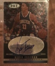 Kevin Freeman UConn Basketball 2000 Sage Hit Rookie autograph card Big East. rookie card picture
