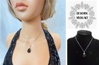 Faceted Rhinestone Princess Pendant Necklace Carolee New York Designer Black