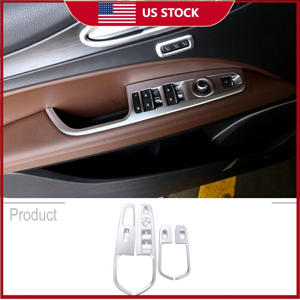 Window Lift Button Frame Cover Trim For Alfa Romeo Stelvio 2017-2022 Replacement