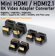 HDMI2.1 Adapter Converter U-Shaped Elbow Male to Female Bidirectional Conversion