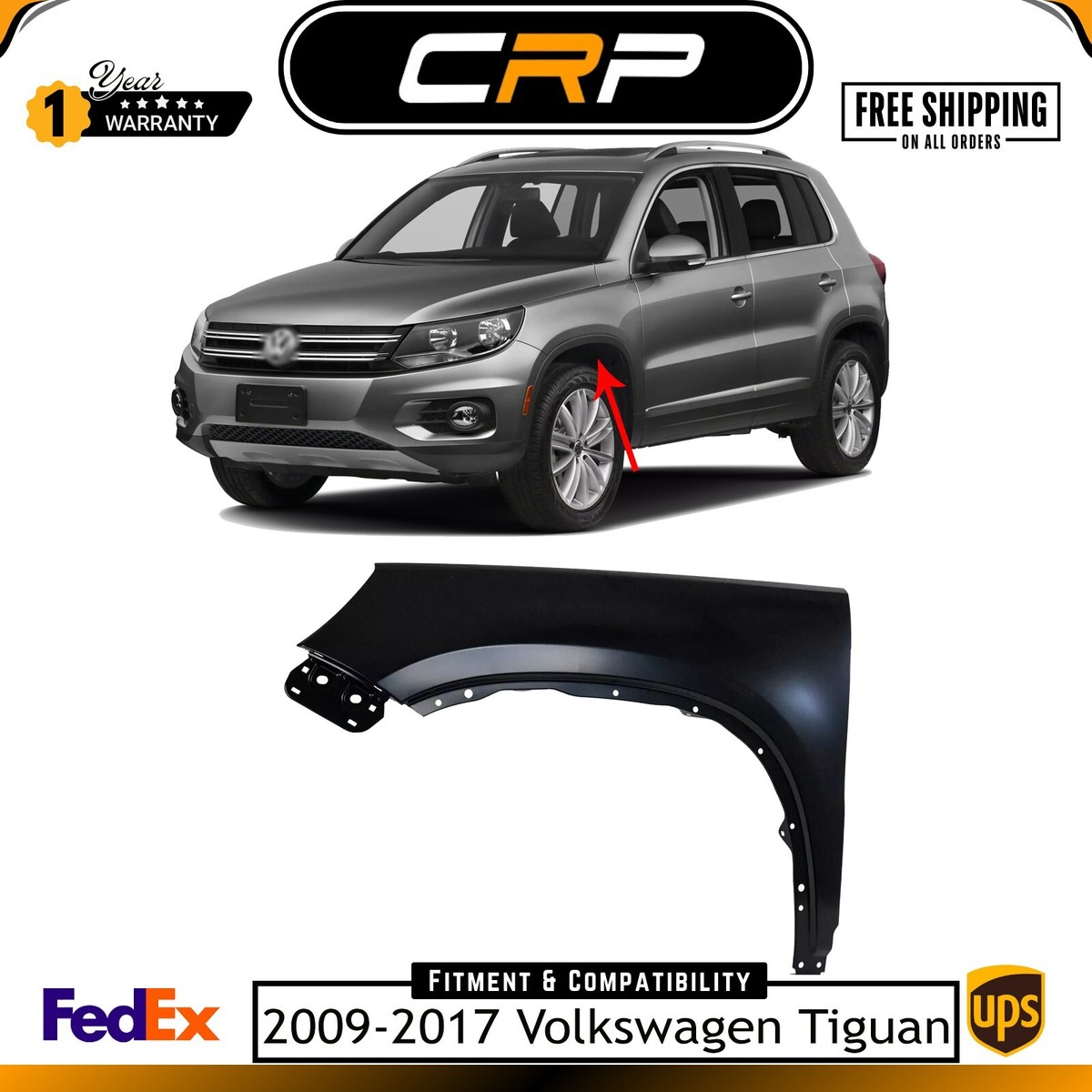 Full Fender and Mirror Kit | VOLKSWAGEN TIGUAN HIGHLINE - UNITED EDTION 2021 Full Fender and Mirror Kit | VOLKSWAGEN TIGUAN HIGHLINE - UNITED EDTION 2021