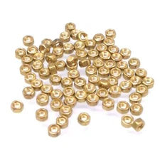 100pcs M1.4 Solid Brass Full Hex Nuts For Bolts and Screws