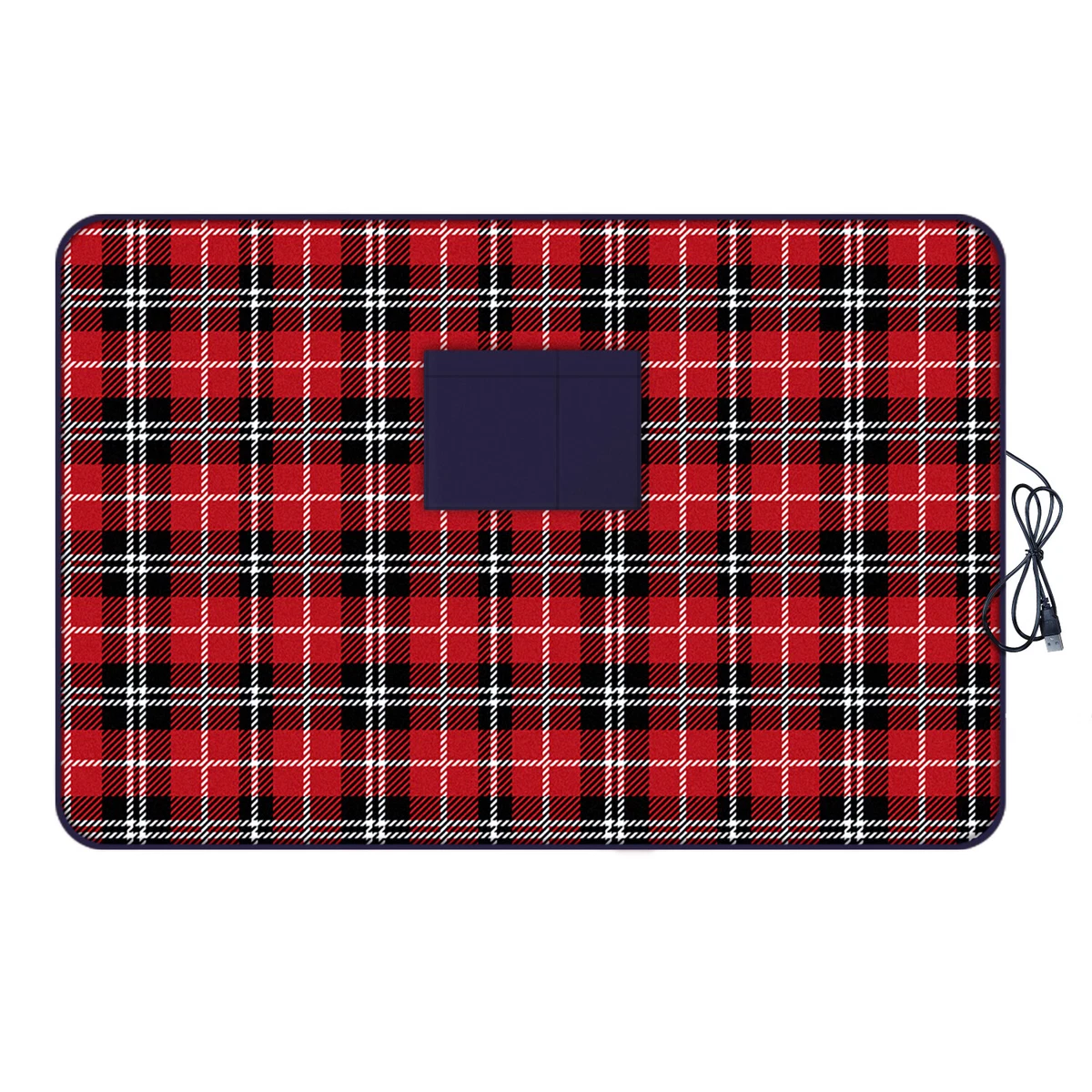 Red Plaid Pattern Car Electric Heated Blanket Fast Heating Carpet 5V USB  88x65cm | eBay