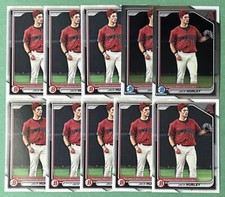 (10) 2024 Bowman Jack Hurley Card Lot Arizona Diamondbacks Rookie RC w/ Chrome