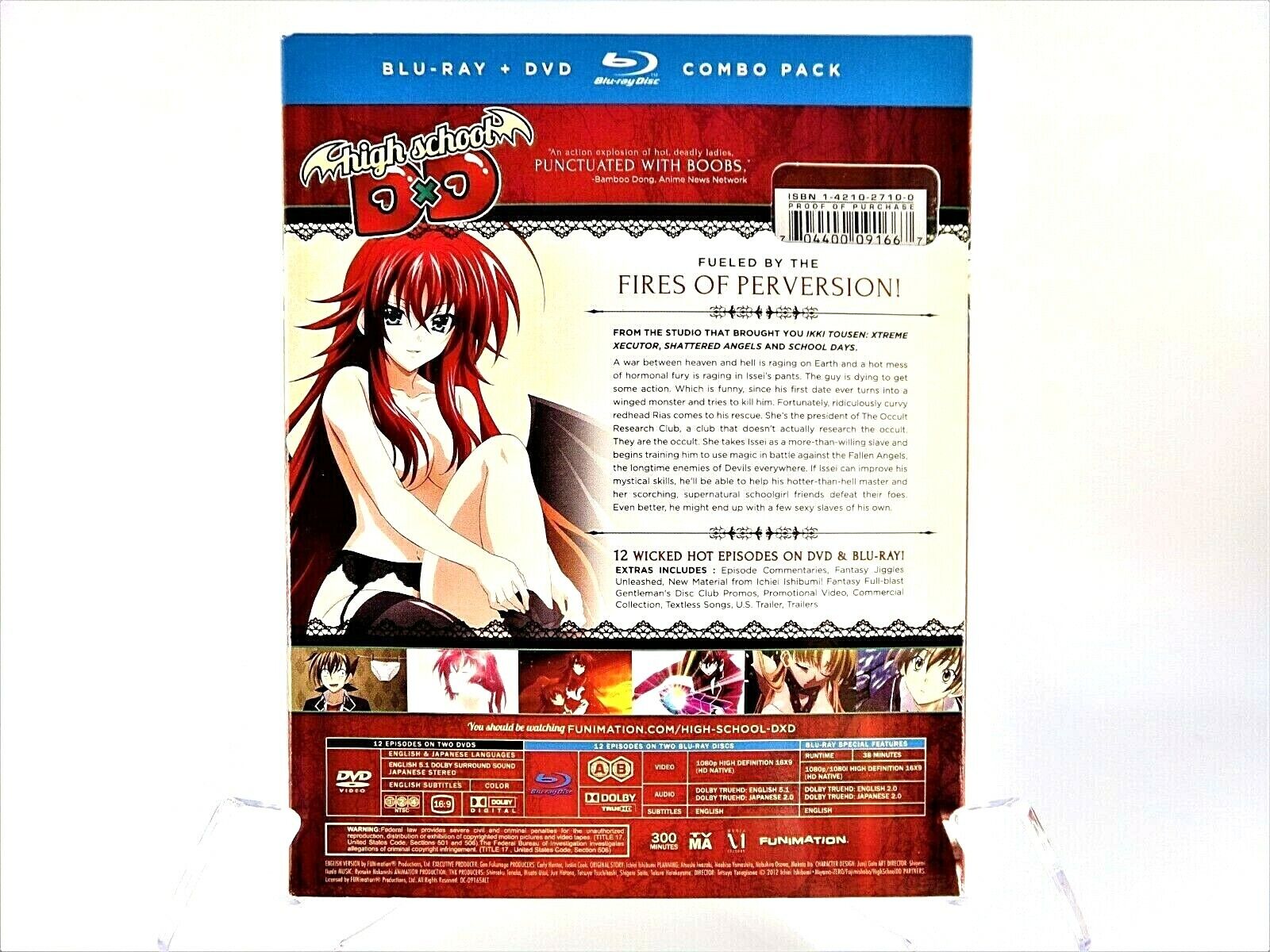 High School DxD: Episodes 1-12 + Extras Dvd 2013 4-Disc Set 704400091667