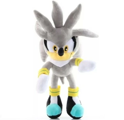 Peluche Sonic gris silver 30cm Doudou Jeux Video Sonic idée cadeau Noël