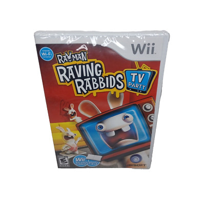 Nintendo Wii Game Rayman Raving Rabbids TV Party NEW Factory Sealed 50+ Games