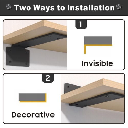 2/4/6 Rustic Shelf Brackets Scaffold Board Industrial Solid Steel Heavy Duty New - Picture 4 of 22