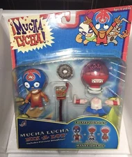 Rare Mucha Lucha 2004 JAKKS Pacific Mix-A-Lot RIKOCHET and Megawatt Figures