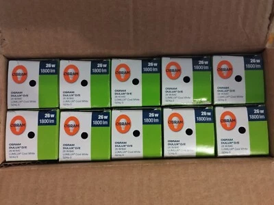 10 PEZZI OSRAM DULUX D/E 26W/840/21 4 PIN FLUORESCENTE LUCE BIANCA 4000 K G24Q-3