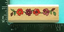 FLOWER BLOSSOM BORDER Rubber Stamp