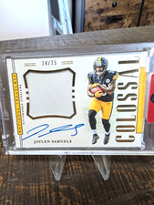 Encased 2018 Panini National Treasures - Patch Autograph  Jaylen Samuels /25