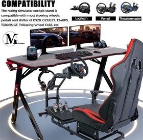 Minneer Racing Sim Cockpit Adjustable Fits For Logitech G29 G920 Thrustmaster