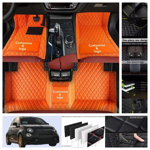 Alfombrillas coche Fiat 500 2008-2019 impermeables para todo tipo de clima alfombras personalizadas carga - Imagen 33 de 44