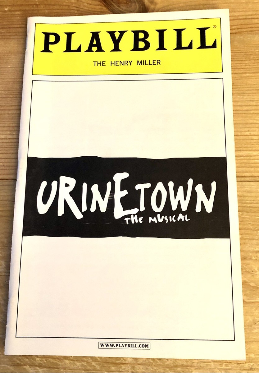 Urinetown Theater South Playhouse Urinetown Musical Playbill -2002-David  Beach, Jennifer Cody, John, image size:834x1200