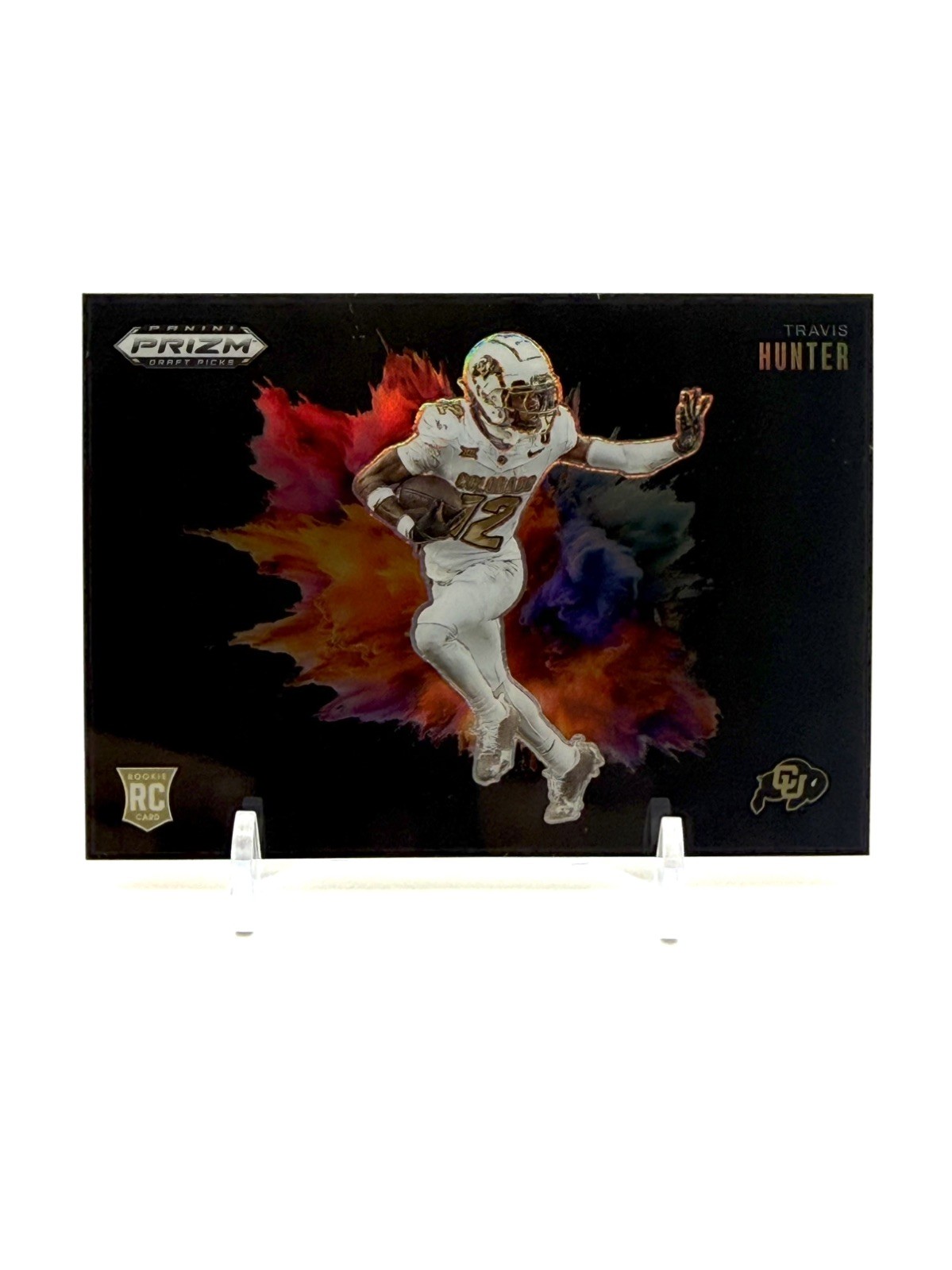 2025 Panini Prizm Draft Pick TRAVIS HUNTER - COLOR BLAST BLACK Case Hit SSP #13
