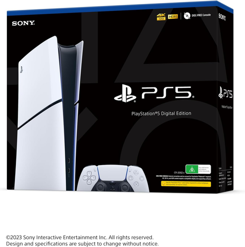 PS5 Digital Console (Slim) + Silver Cover - Picture 3 of 12