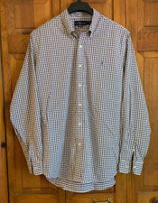 Men's Ralph Lauren Long Sleeve Button Front Shirt Tag Size XL Classic Fit