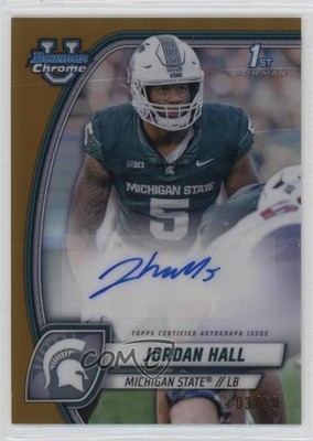 2024 Bowman U Chrome Prospect Gold Refractor 3/50 Jordan Hall #PA-JHL Auto 0j3l